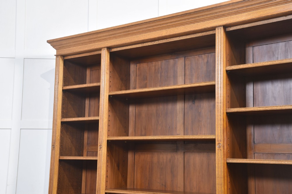 Large carved oak bookcase View XIV