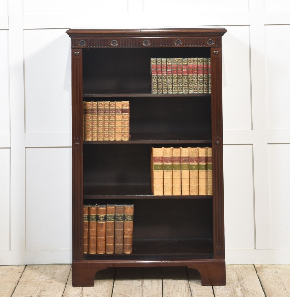 Mahogany open bookcase