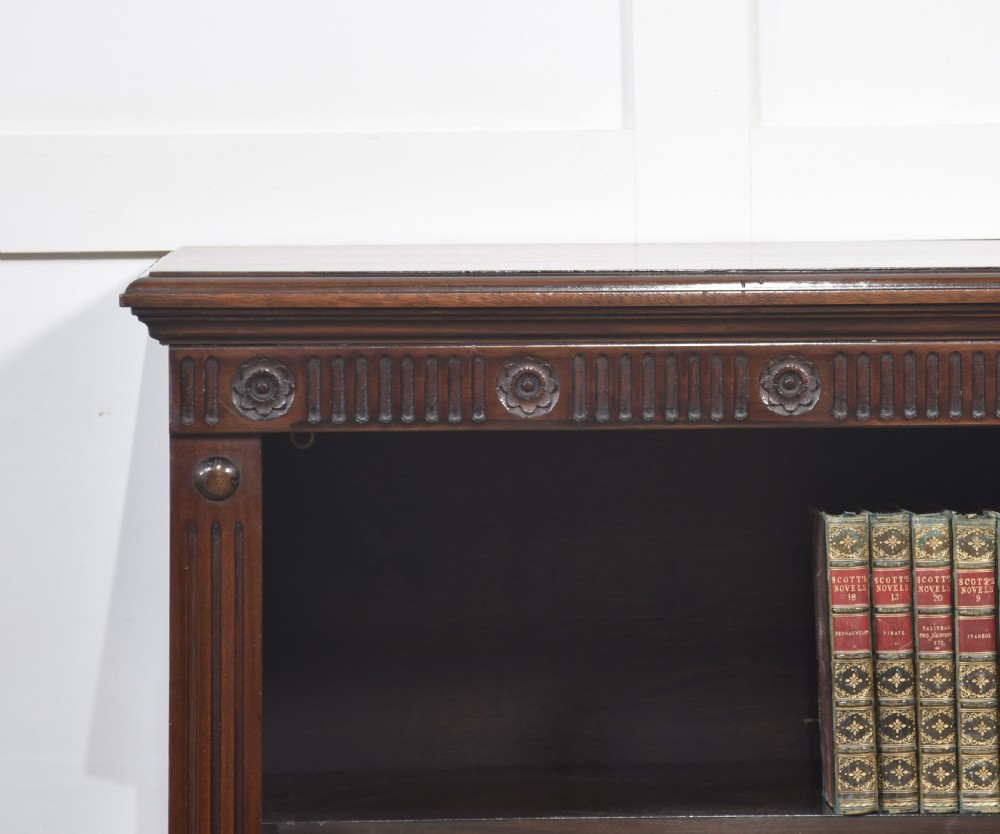 Mahogany open bookcase View II