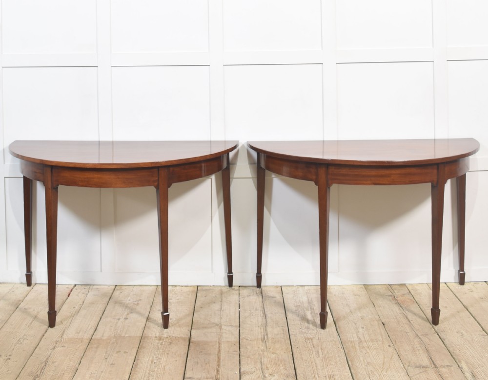Pair of mahogany hall tables