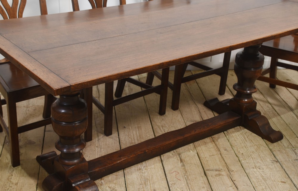 Oak refectory table View V
