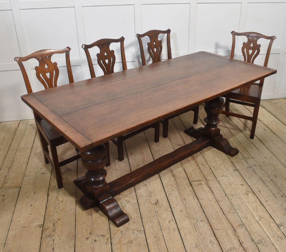 Oak refectory table View VI