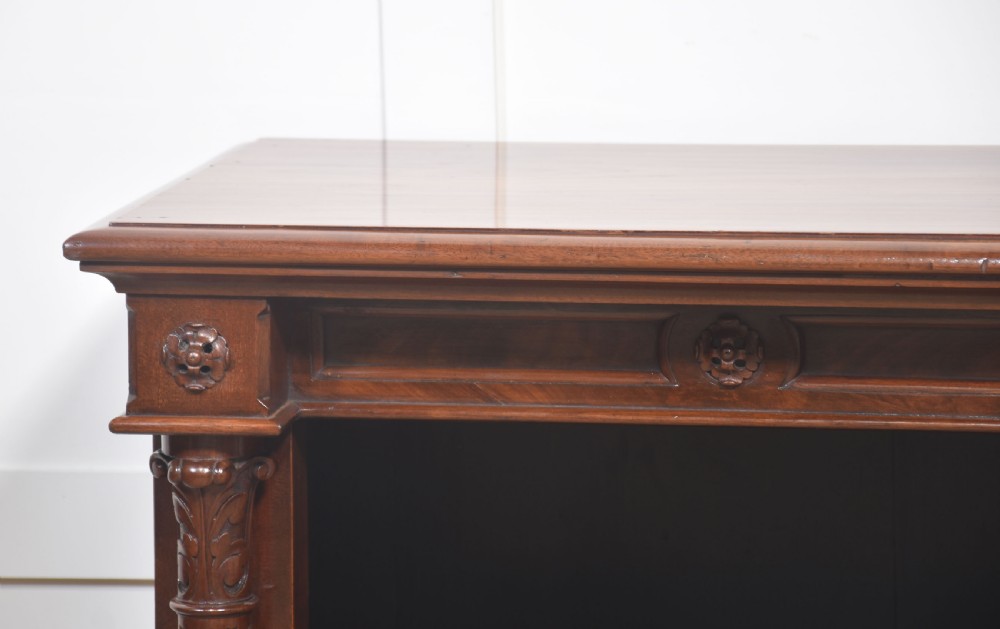 Mahogany open bookcase View II