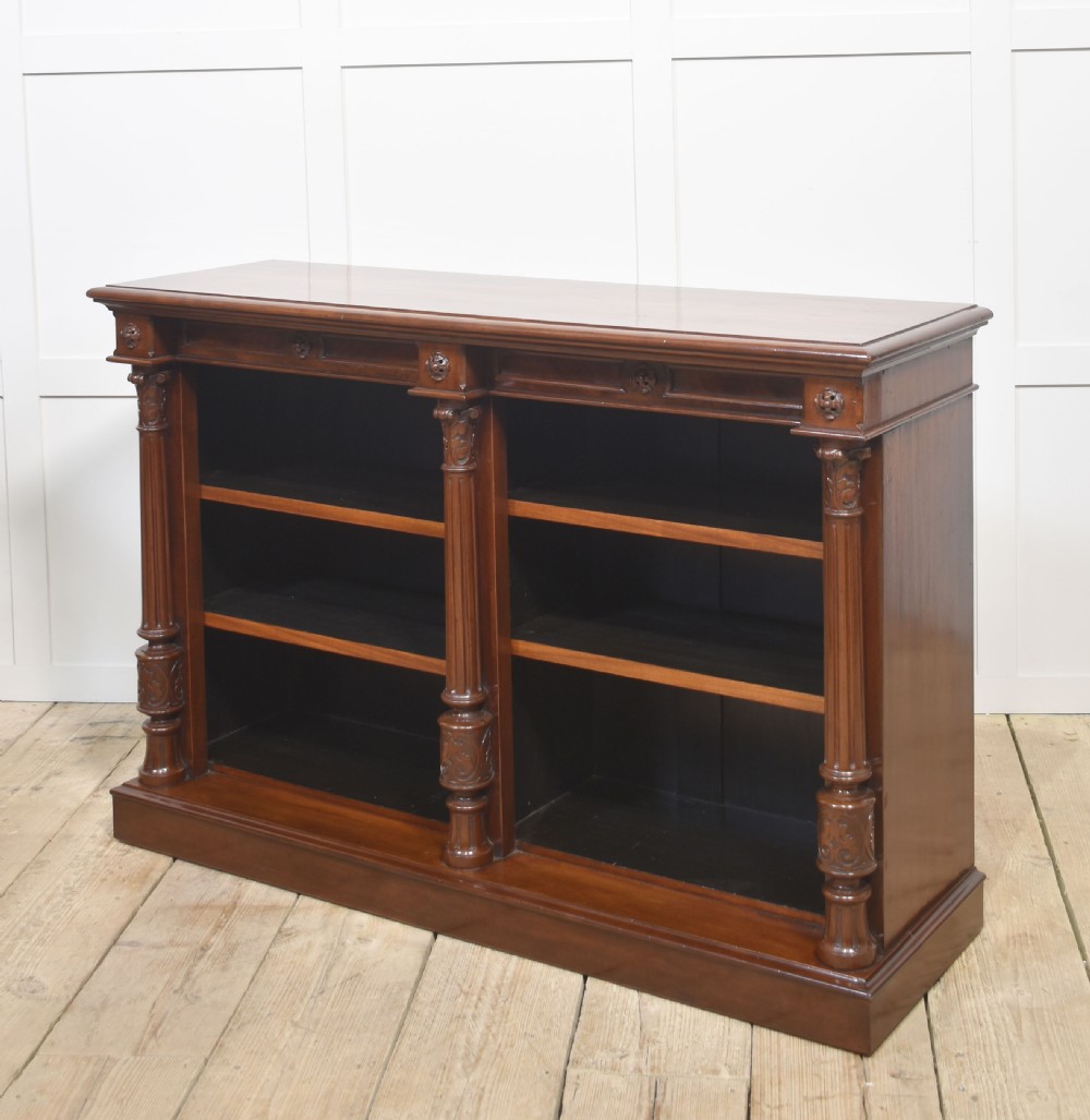 Mahogany open bookcase View IV