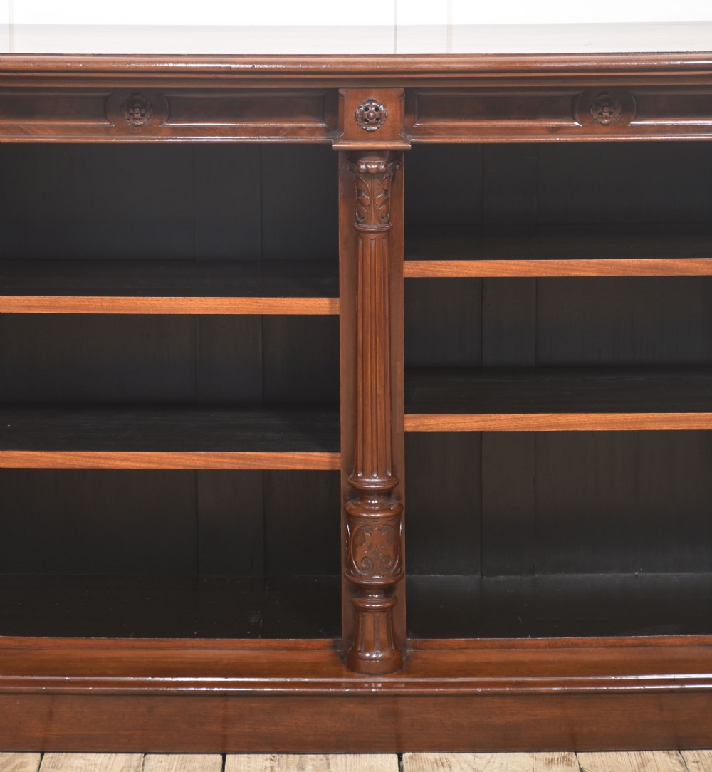Mahogany open bookcase View V