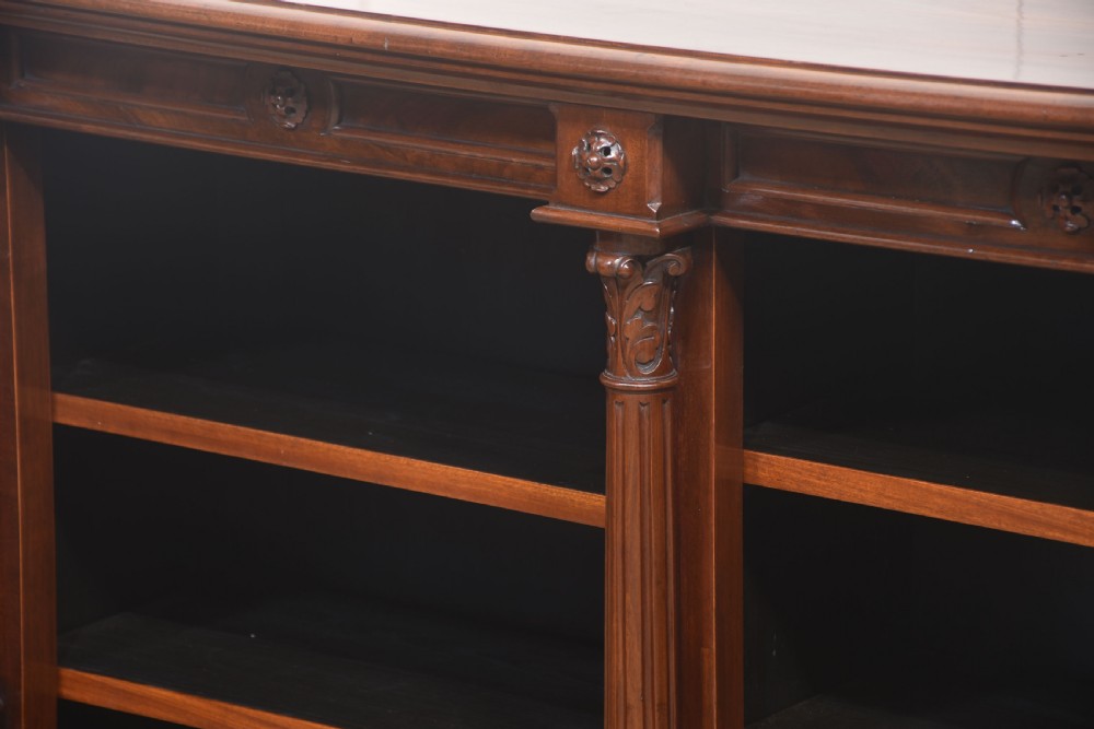 Mahogany open bookcase View VI
