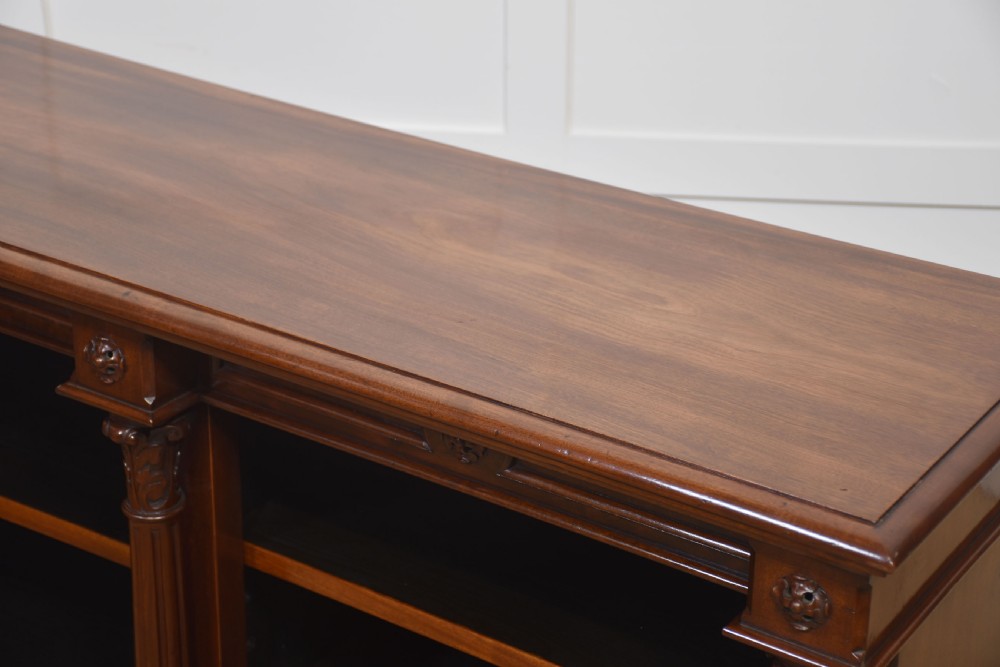 Mahogany open bookcase View VIII