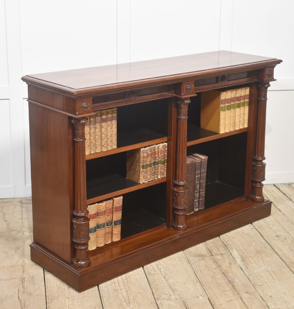 Mahogany open bookcase View XII