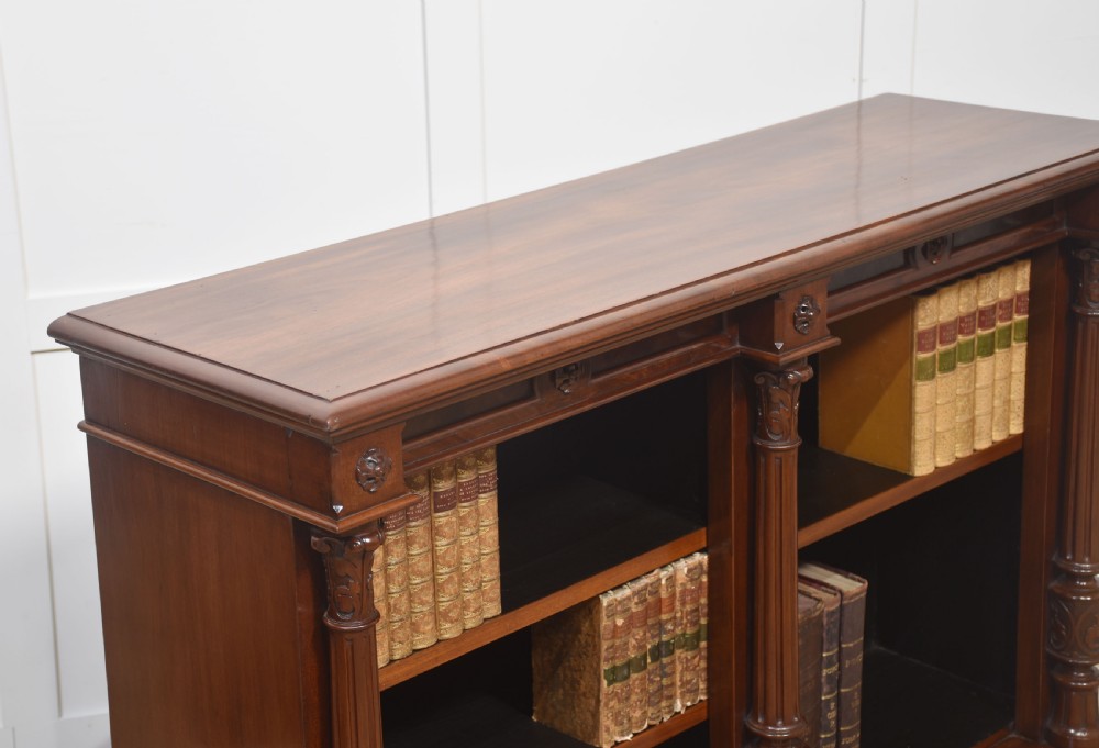 Mahogany open bookcase View XIV