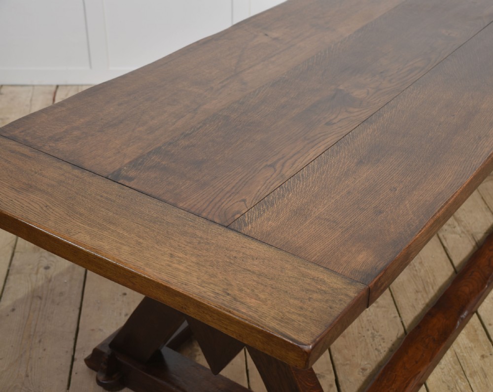 Oak refectory table View VI