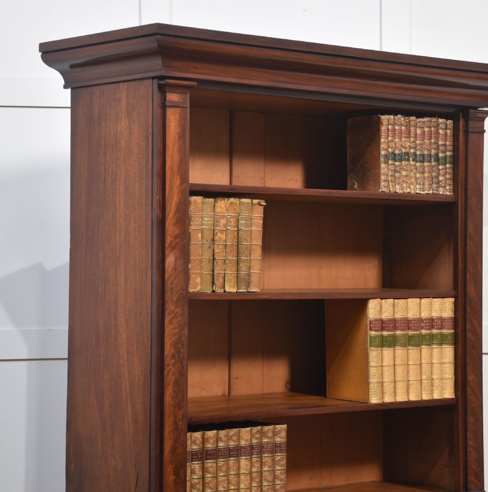 19th-century mahogany open bookcase View VII