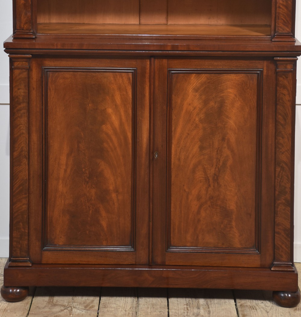 19th-century mahogany open bookcase View XI