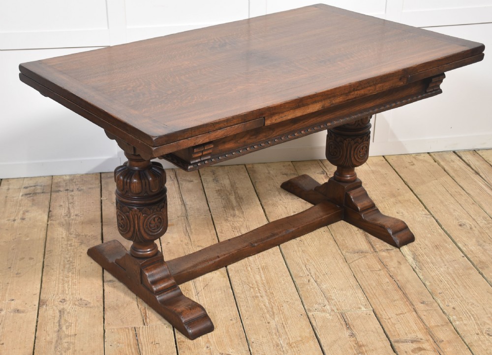 Oak draw leaf refectory table