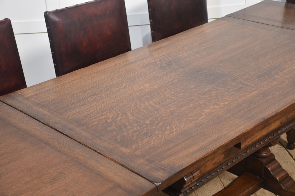 Oak draw leaf refectory table View VI
