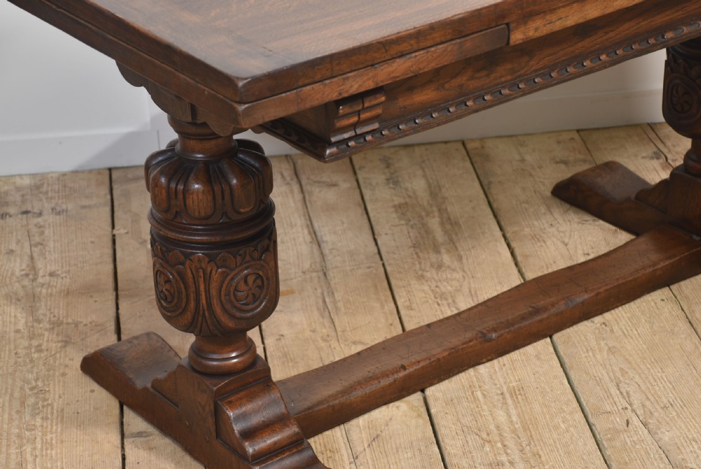 Oak draw leaf refectory table View VII