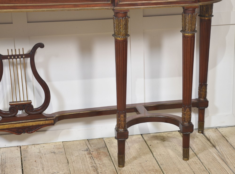 Mahogany Long Console Table,in the French Empire Revival Style View III