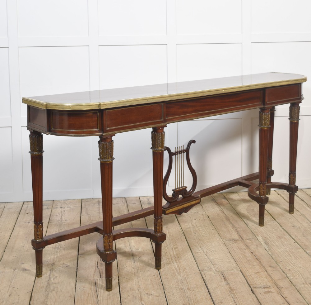 Mahogany Long Console Table,in the French Empire Revival Style View VI