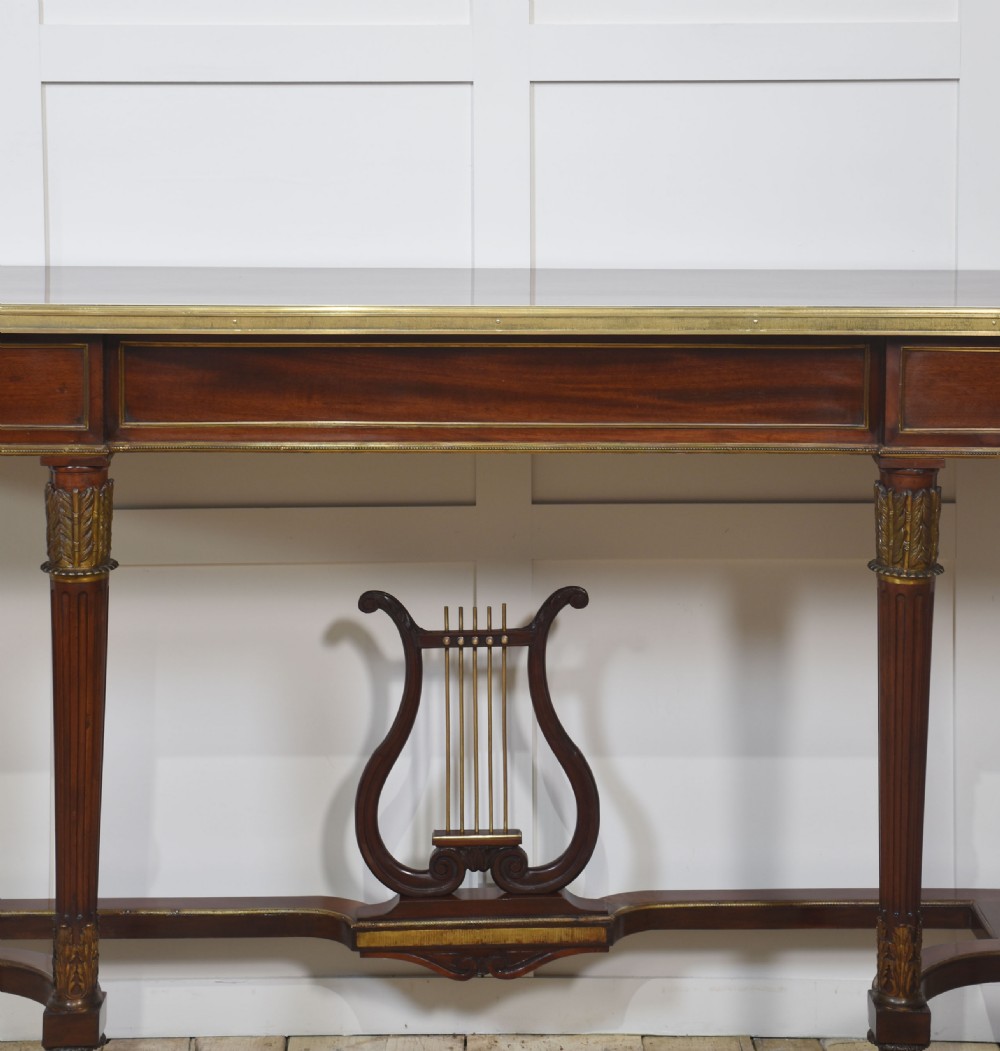 Mahogany Long Console Table,in the French Empire Revival Style View VIII