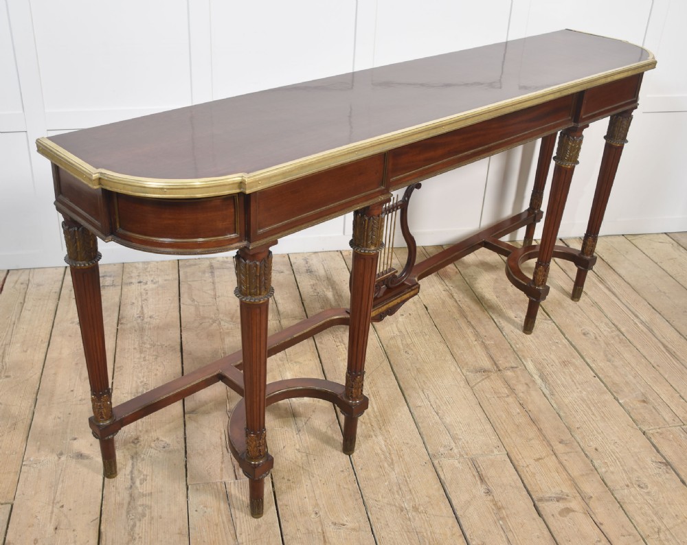 Mahogany Long Console Table,in the French Empire Revival Style View XII