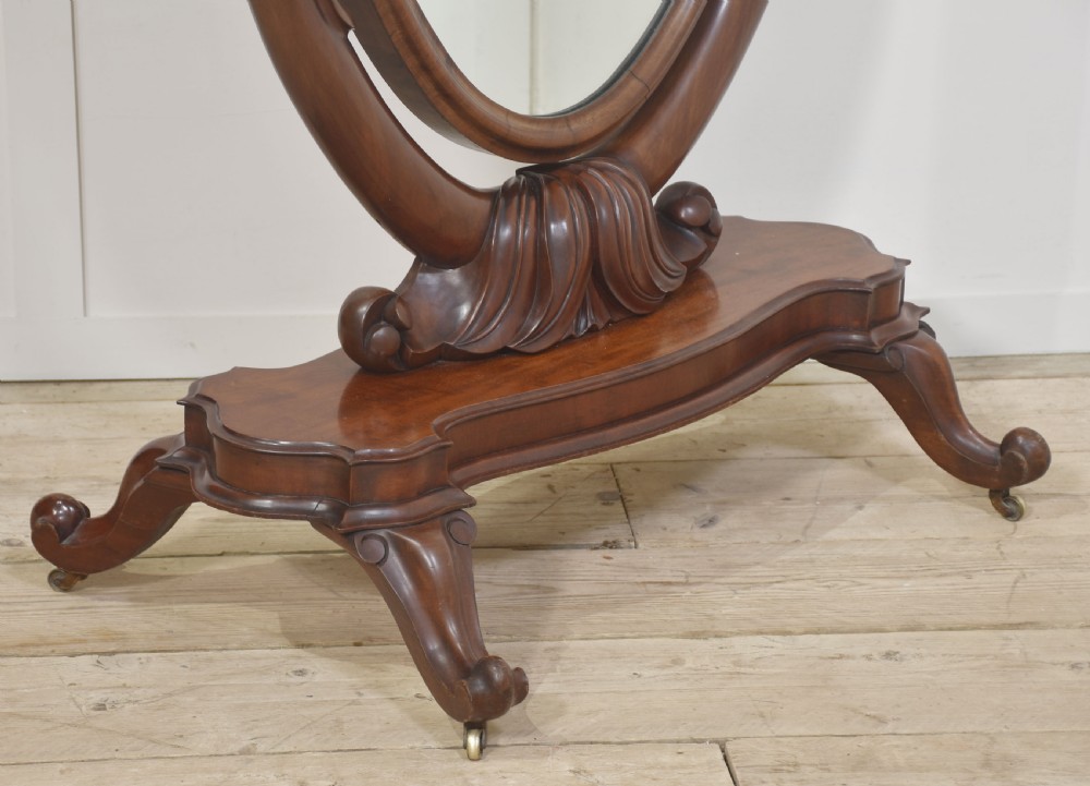 19th-century cheval mirror View II