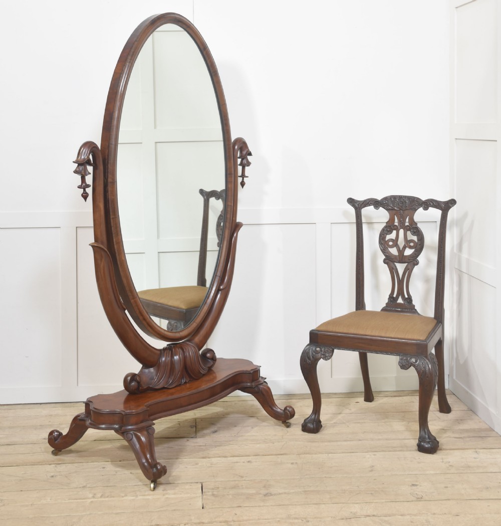 19th-century cheval mirror View IX