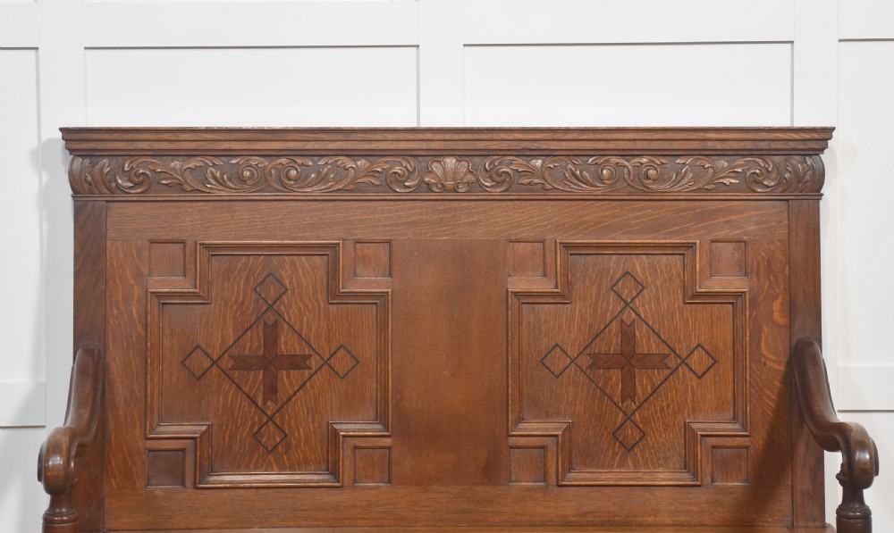 Carved Oak Settle View III