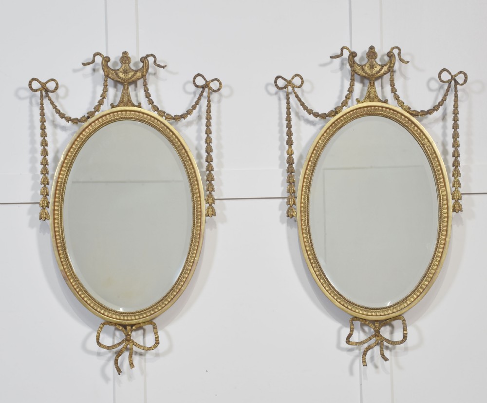 Pair of Late Regency Giltwood Wall Mirrors
