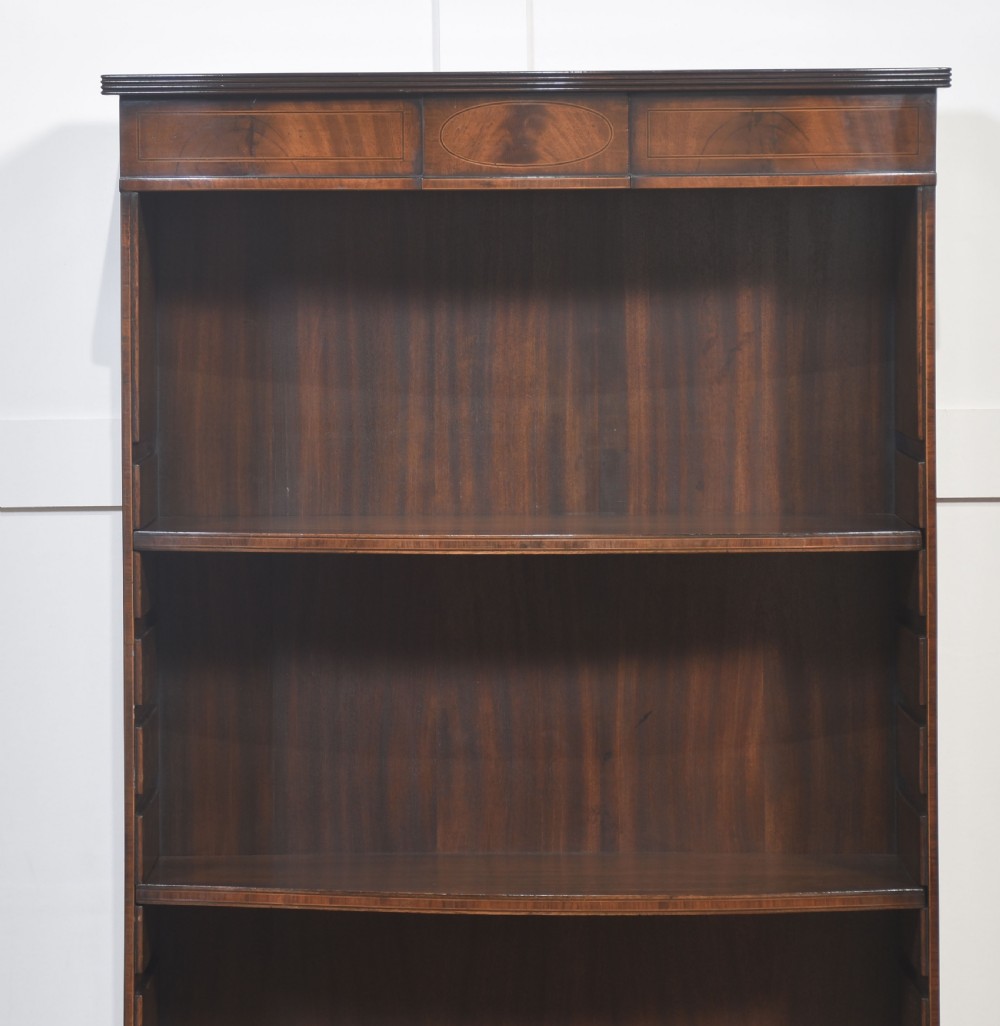 Mahogany inlaid open bookcase View VIII