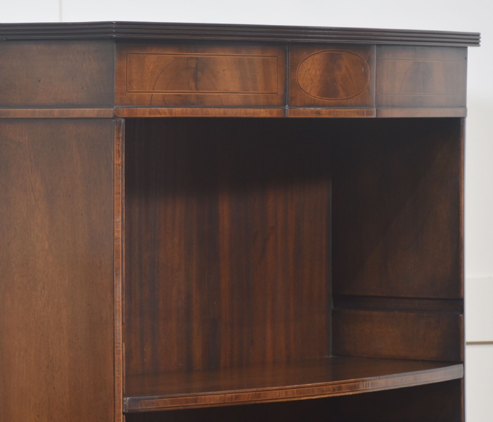 Mahogany inlaid open bookcase View IX