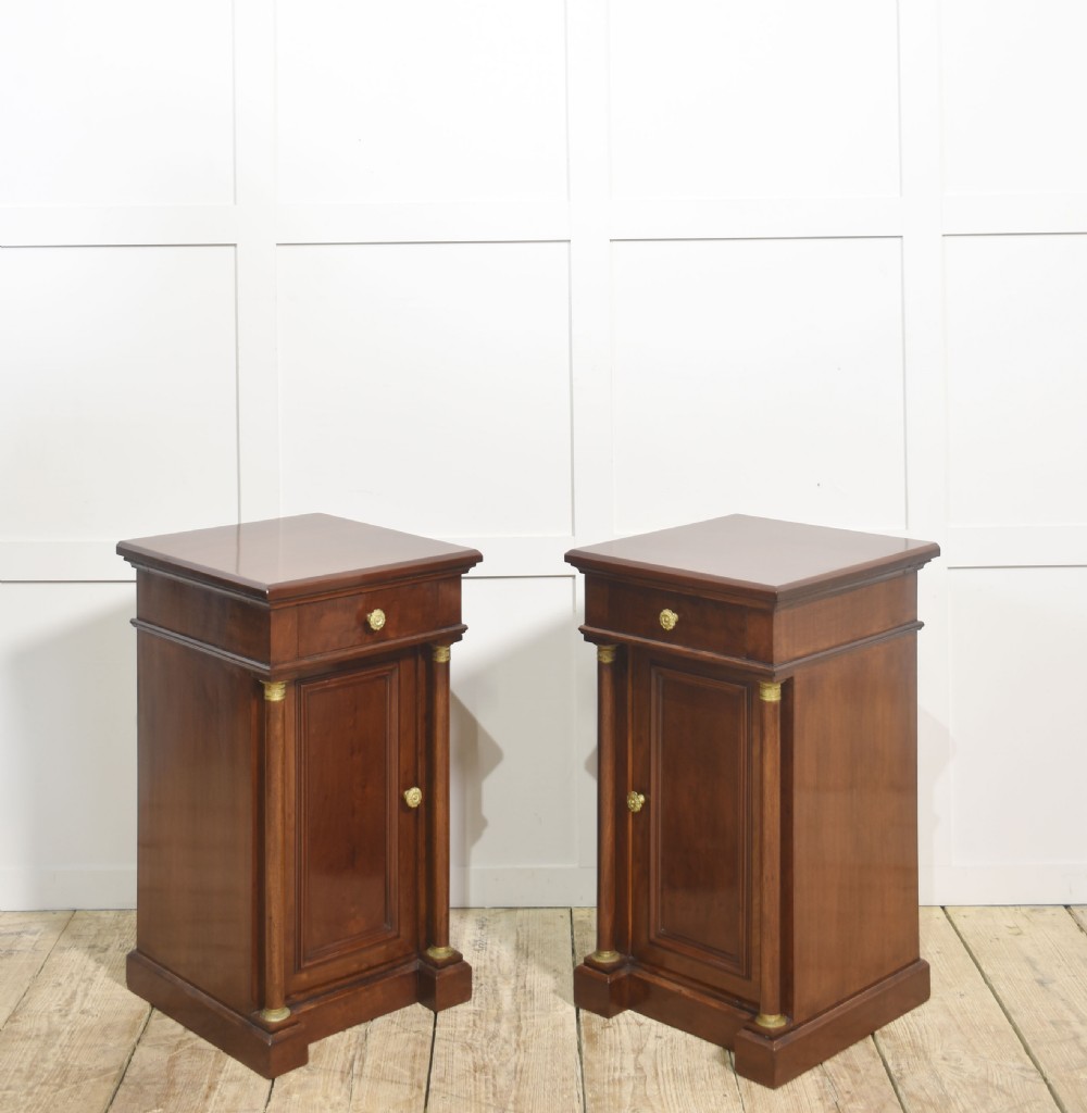Pair of Empire Style Mahogany Bedside Cabinets View V