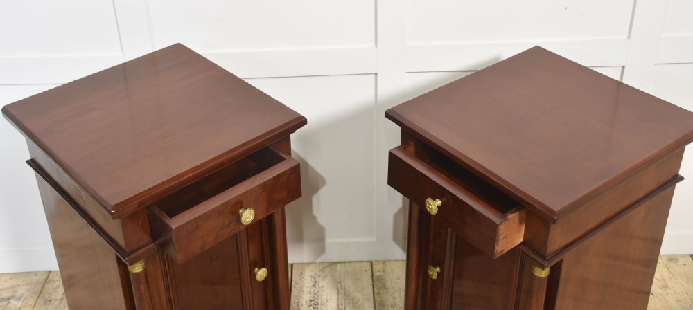 Pair of Empire Style Mahogany Bedside Cabinets View IX