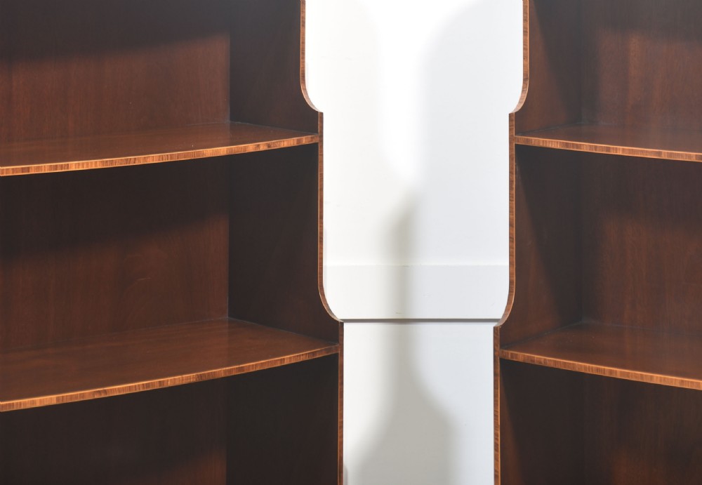Pair of Mahogany Inlaid Open Bookcases View XVIII