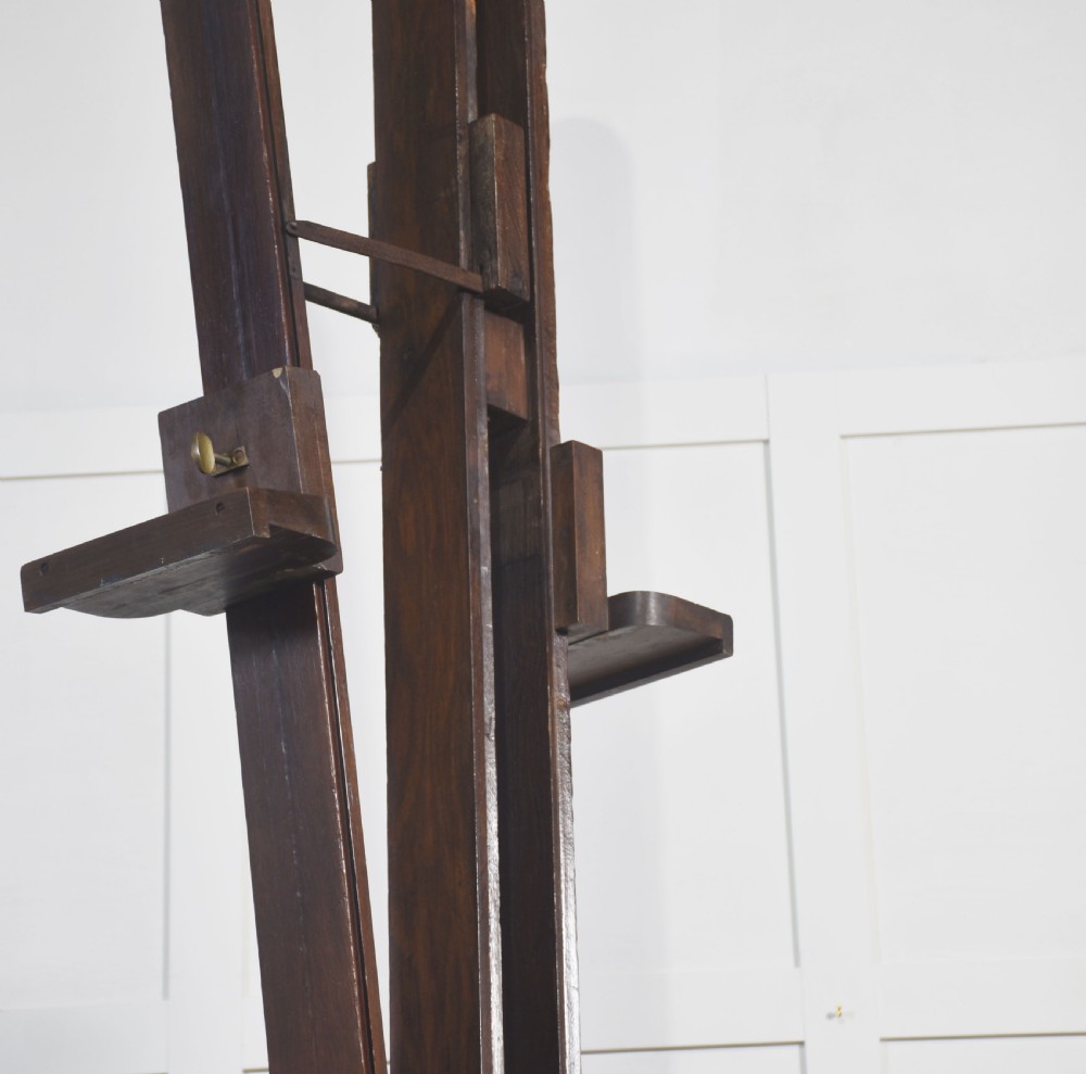 Monumental Fully Adjustable Oak Artist’s Studio Easel View XIII