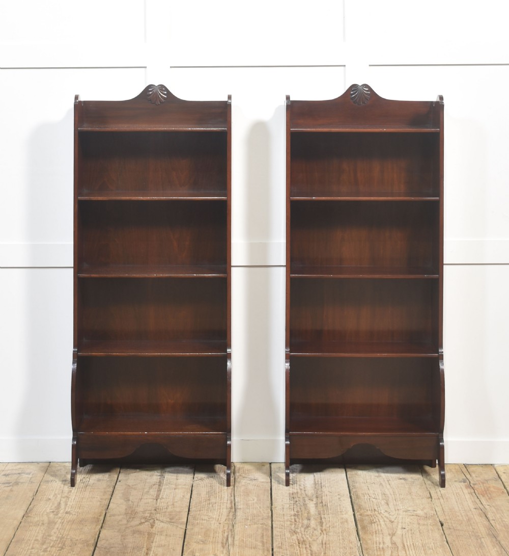 Pair of Mahogany Open Bookcases View II