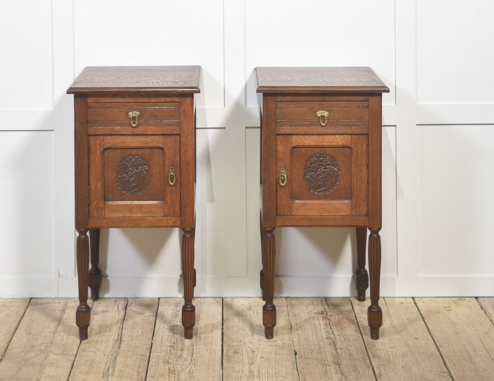 Pair of Oak Bedside Cabinets View II