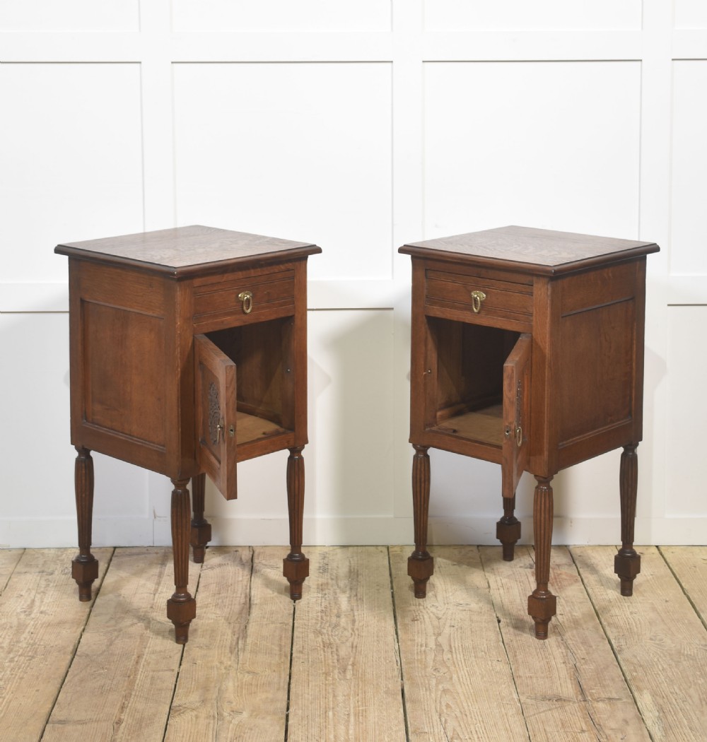 Pair of Oak Bedside Cabinets View VI