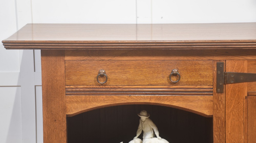 Arts and Crafts Solid Oak Sideboard View III