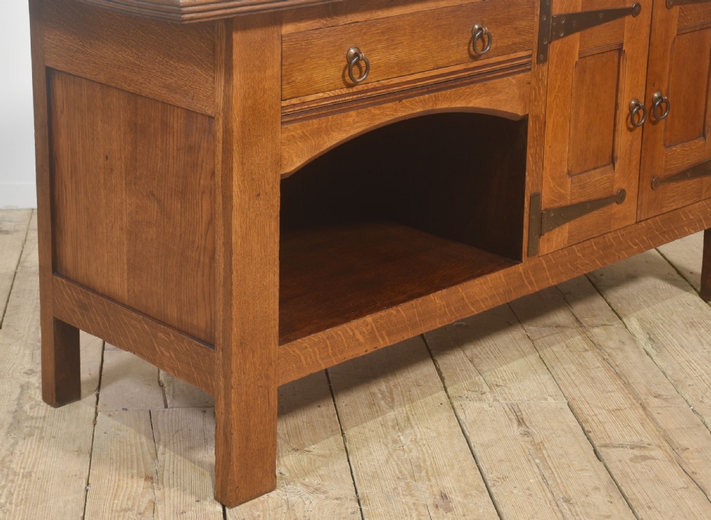 Arts and Crafts Solid Oak Sideboard View VI