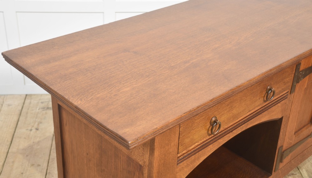 Arts and Crafts Solid Oak Sideboard View X