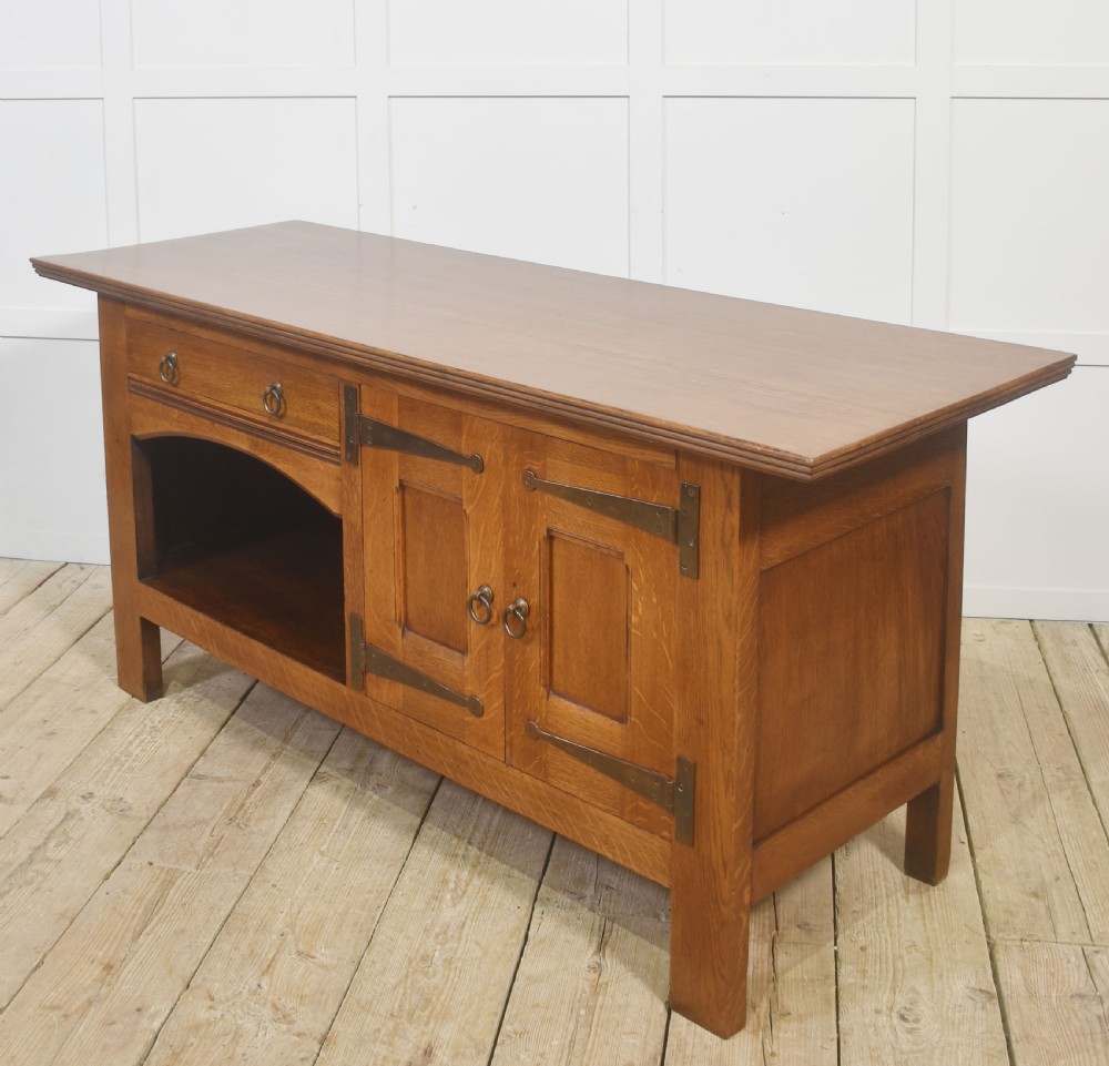 Arts and Crafts Solid Oak Sideboard View XI