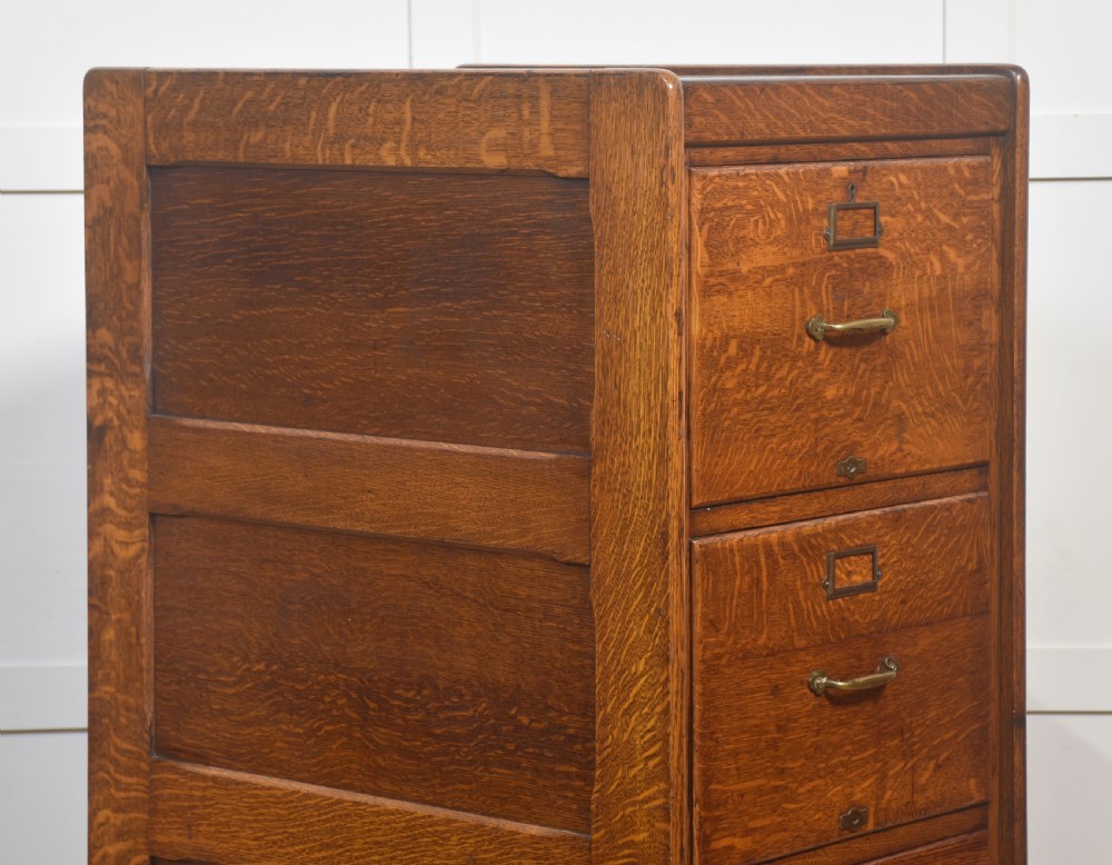 Antique Oak Filing Cabinet View IV