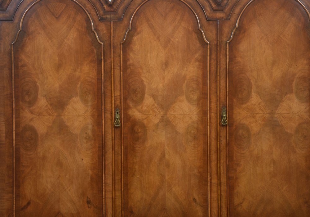 Queen Anne–Style Walnut Triple Wardrobe View IV