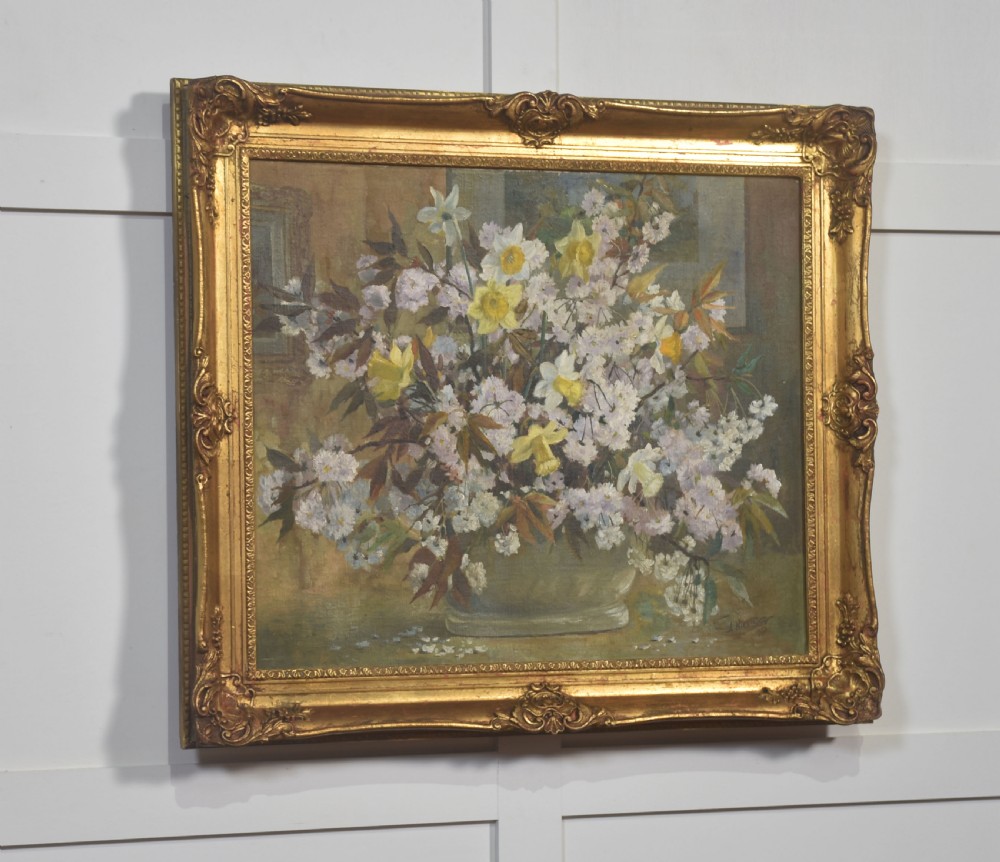 Oil on canvas Still Life with Spring Flowers View V