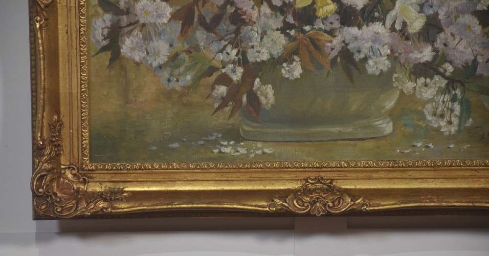 Oil on canvas Still Life with Spring Flowers View VI