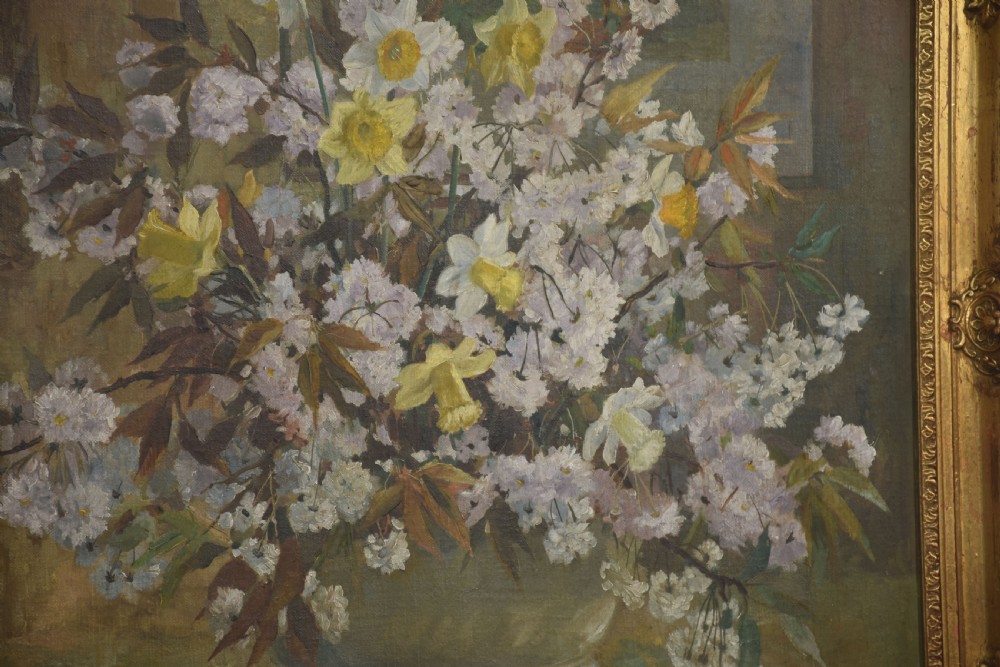 Oil on canvas Still Life with Spring Flowers View VII