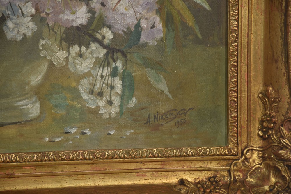 Oil on canvas Still Life with Spring Flowers View VIII