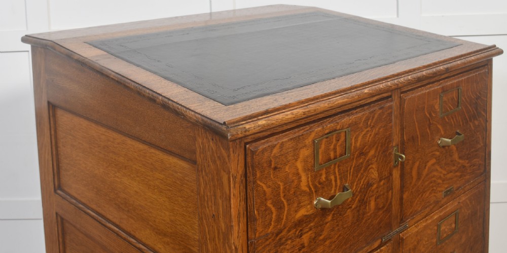 Early 20th Century Oak Double Filing Cabinet View VI