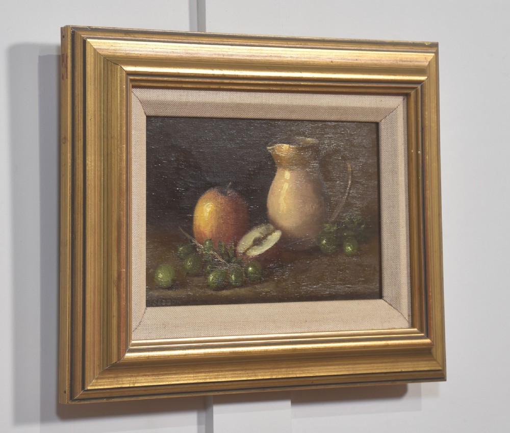 Oil on canvas Still Life with Fruit and Jug View V