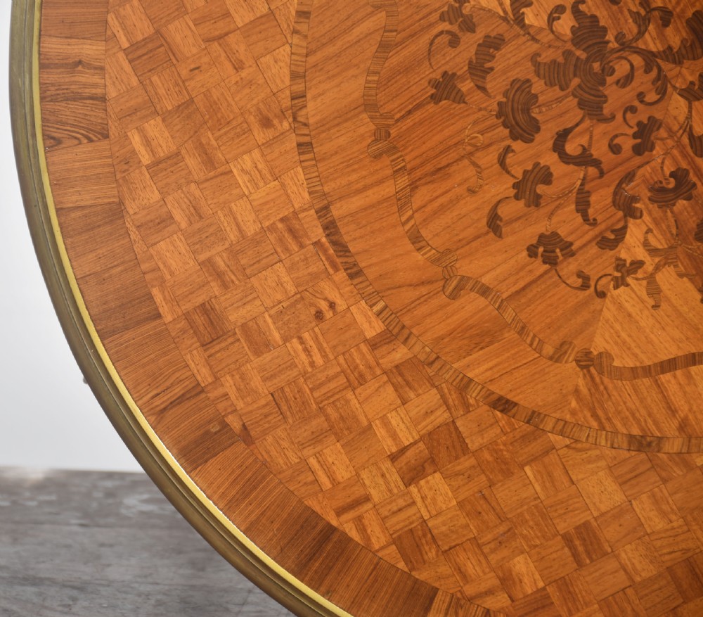 Louis XV style ormolu and parquetry circular centre table View XV