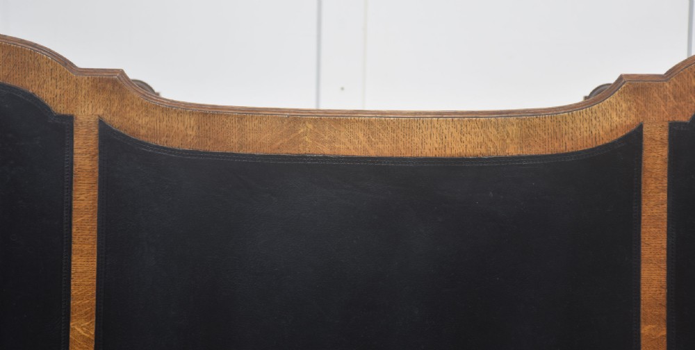 Oak Pedestal Writing Desk View XII